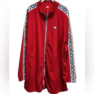 Nike Men’s Red Full Zipper Retro Track Sportswear Jacket
